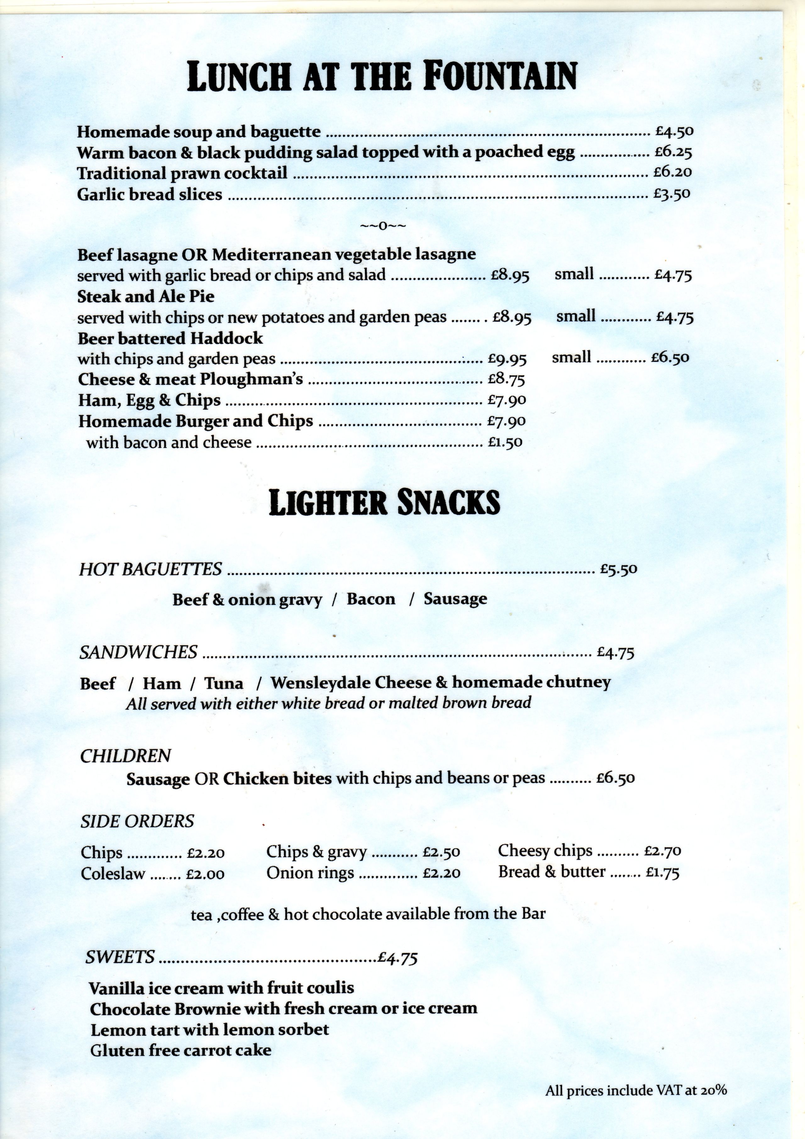 Pub Food Home Cooked Bar Meals Hawes, North Yorkshire